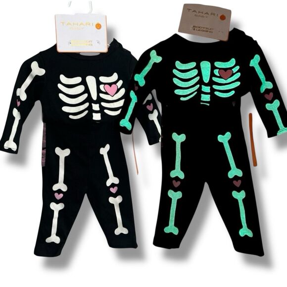 Baby Skeleton Costume Pajamas 3 to 6 Months - Picture 1 of 8